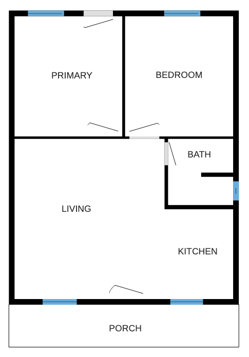 2-Bedroom-Cabins floorplan